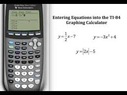 Entering Equations Into The Ti 84