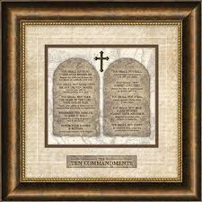 Ten Commandments Framed Textual Art