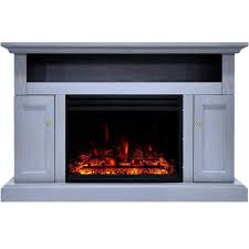 Cambridge Soro Electric Fireplace Heater With 47 Blue Tv Stand