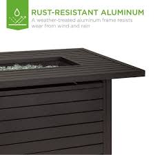 Rectangular Aluminum Fire Pit Table
