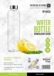 500ml Glass Water Bottle