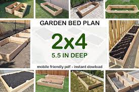 Garden Bed Plan 2x4 Ft 5 5 In Deep