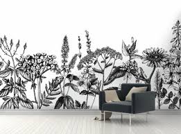Mural Botanical Line Wallpaper
