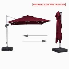 Kozyard 10 Ft X 10 Ft Roma Cantilever Offset Octagonal Umbrella In Burgundy
