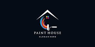 Paint House Logo Design Renovation Icon