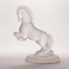 Art Deco Frosted Glass Horse Figurine