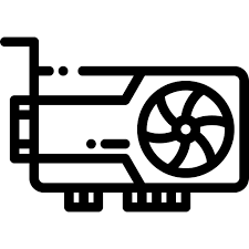 Vga Card Detailed Rounded Lineal Icon