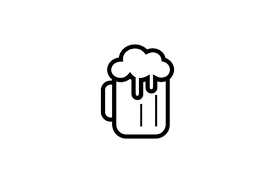 Beer Drink Glass Icon Logo Vector