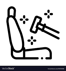 Cleaning Seats In Car Icon Outline