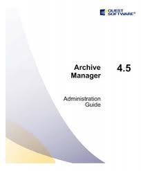Archive Manager 4 5 Administrator S