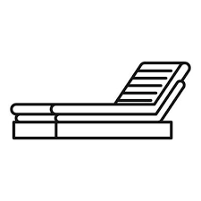 Soft Outdoor Chair Icon Outline Style
