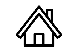 Wood House Icon Outline Style Graphic