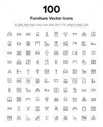 100 Furniture Icons Furniture Logo