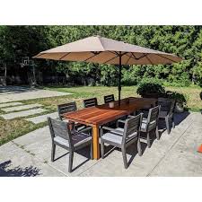 10 Ft Redwood Outdoor Dining Table