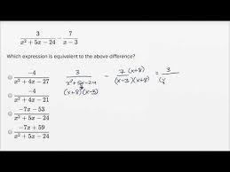 Operations With Rational Expressions