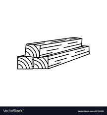 Wood Log Icon Design Template Isolated