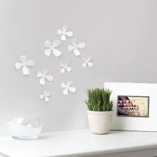 Umbra Wall Flower White Set Of 10