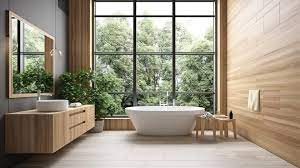 Modern Bathroom Design Featuring Wood