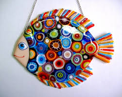 Art Panel Colorful Artwork Cosmic Fish