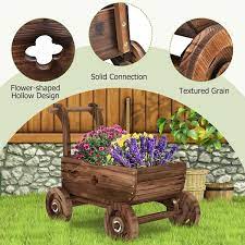 Honey Joy Wooden Wagon Planter Box