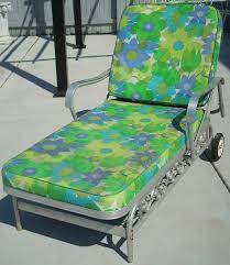 Vintage Aluminum Patio Chaise Lounge