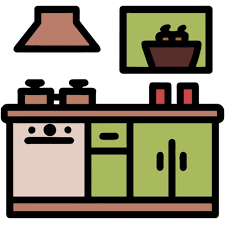 Kitchen Icon Set 2d Simple Design Bold