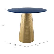 Zuo Reo Dark Blue And Gold Side Table
