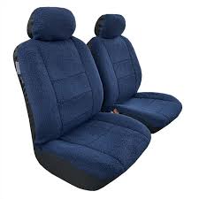 Blue Sheepskin Car Seat Covers