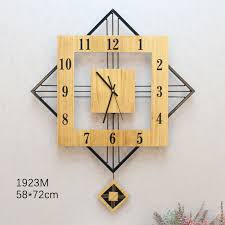Buy Wooden Square Triangle Wall Clock