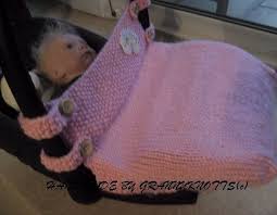 Knitted Baby Car Seat Blanket Newborn