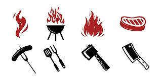 Barbecue Fire Vector Art Icons And