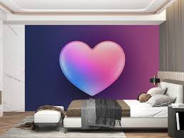 A Minimal Gradient Heart Wallpaper Wall