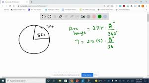 Circle Has A Radius Of 5 Ft And An Arc
