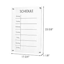 Clear Acrylic Weekly Planner Dry Erase Board Schedule Parisloft