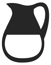 Milk Jug Icon Glass Pitcher Black Symbol