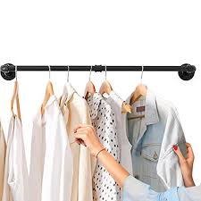 Industrial Pipe Clothes Rack Wall