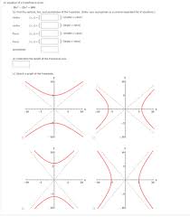 Answered An Equation Of A Hyperbola Is
