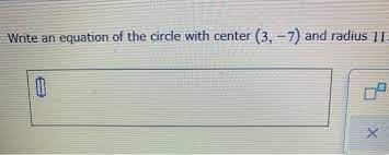 Solved Write An Equation Of The Circle