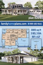 Plan 82676 Unique Farmhouse Plan With