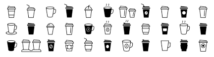 Take Away Coffee Cup Icon Images