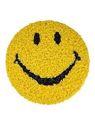 Vintage Kage Yellow Smiley Face Melted