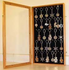 Keychain Display Case Wall Cabinet