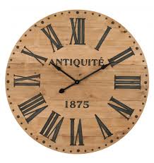 Giant Antique Pine Wall Clock