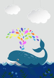 Marine Background Whale Icon Decor