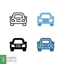 Car Black And White Vector Art Icons