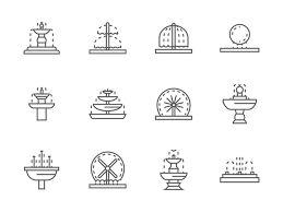 Water Fountain Icon Vector Images