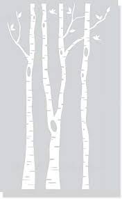 Birch Trees Branches And Birds Modern