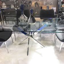 Glass Rectangular Dining Table 160cm