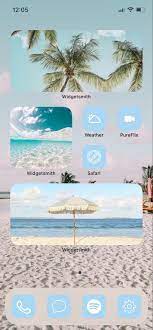 Beach Ocean Themed App Icons Widgets