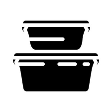 Lunch Box Glass Meal Glyph Icon Vector